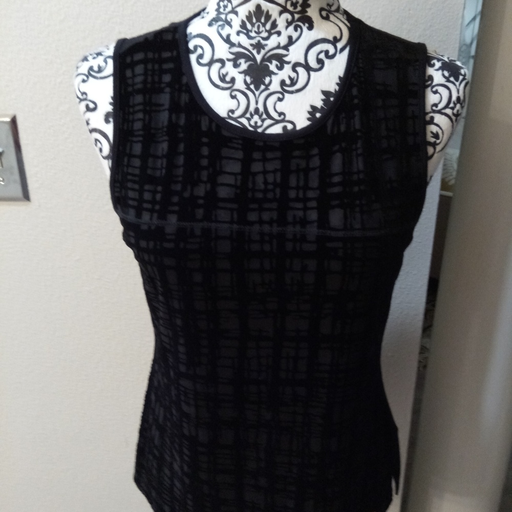 NWT Calvin Klein Black Illusion Sleeveless Shell